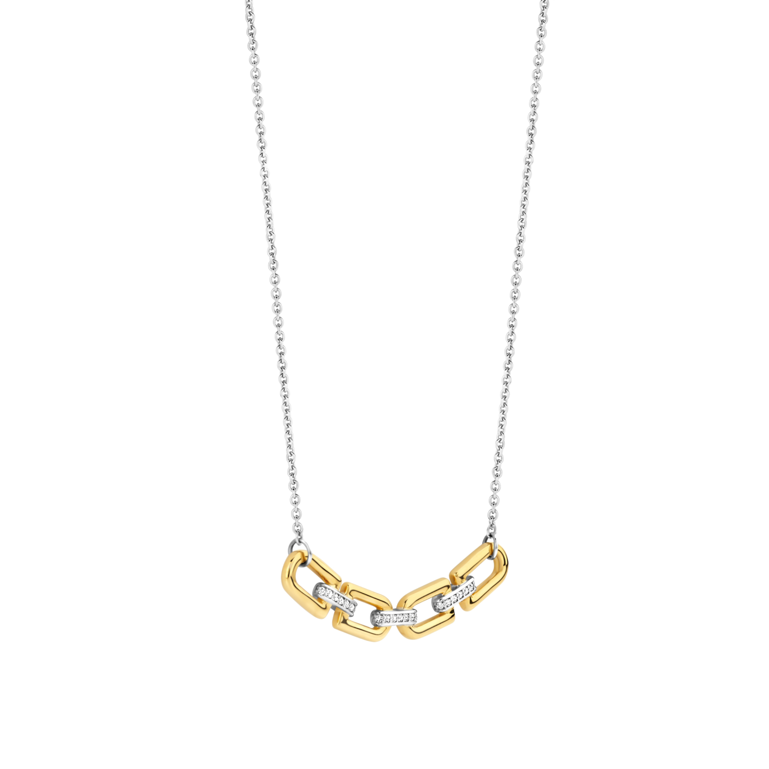 Ti Sento collier verguld zirkonia 42cm | 34044ZY/42