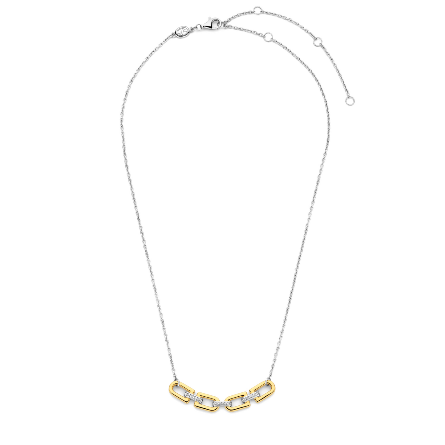 Ti Sento collier verguld zirkonia 42cm | 34044ZY/42