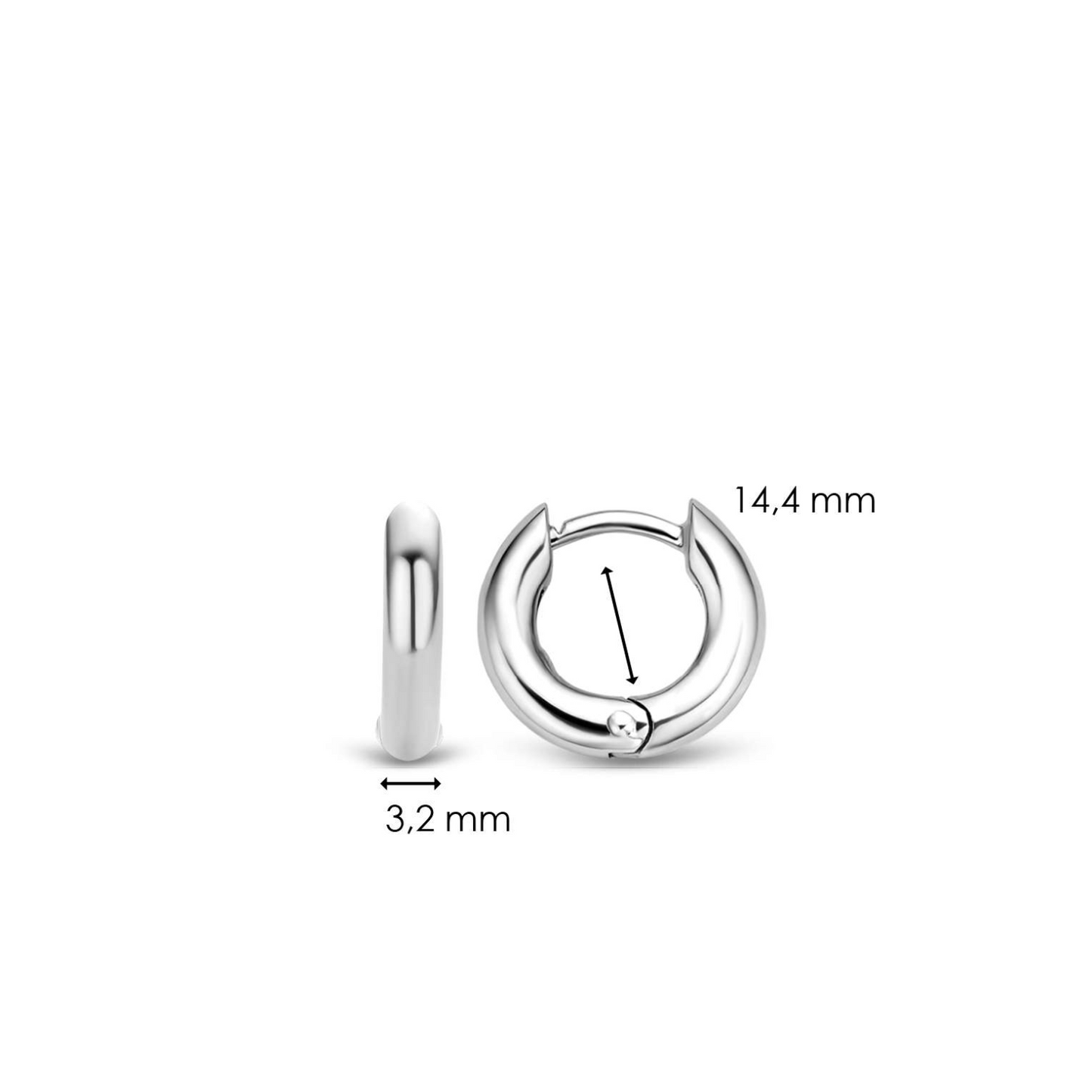 TI SENTO Kleine oorringen - 7210SI