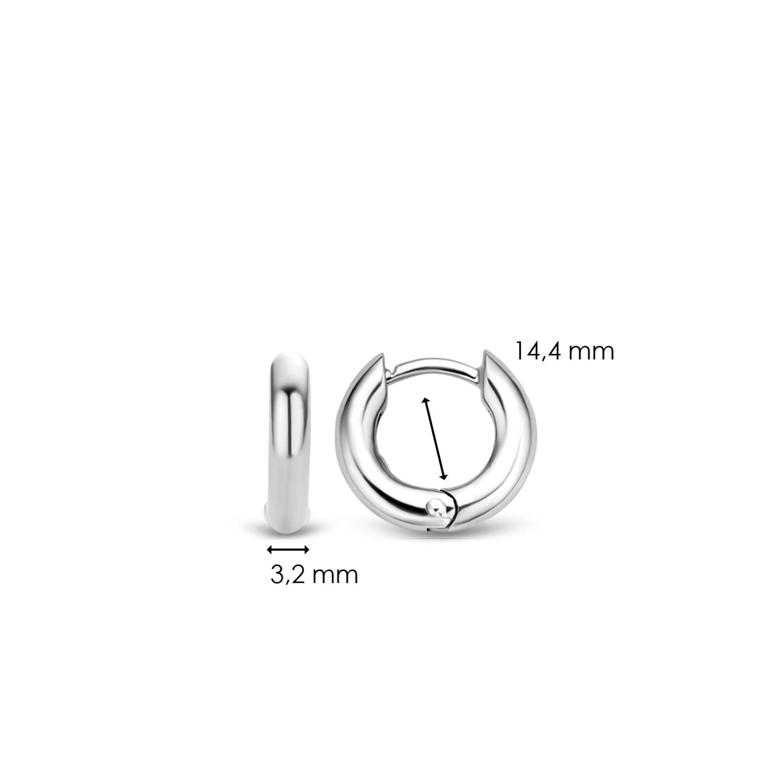 TI SENTO Kleine oorringen - 7210SI