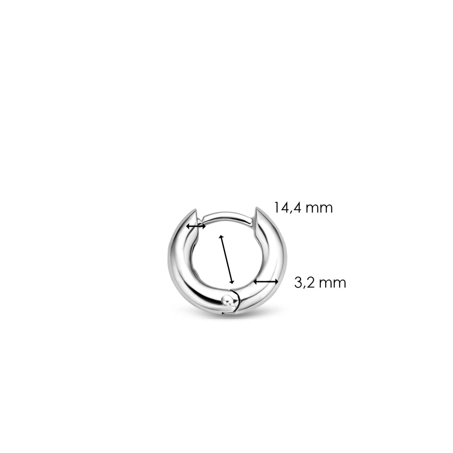 TI SENTO Kleine oorringen - 7210SI