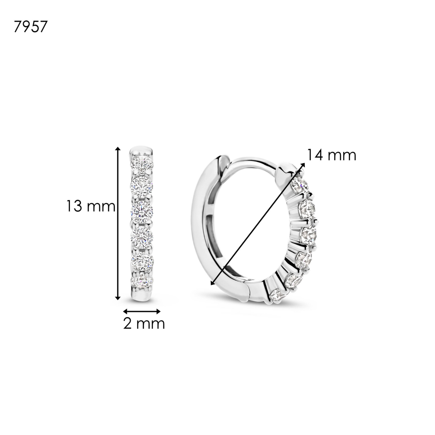 TI SENTO Kleine oorringen - 7957ZI