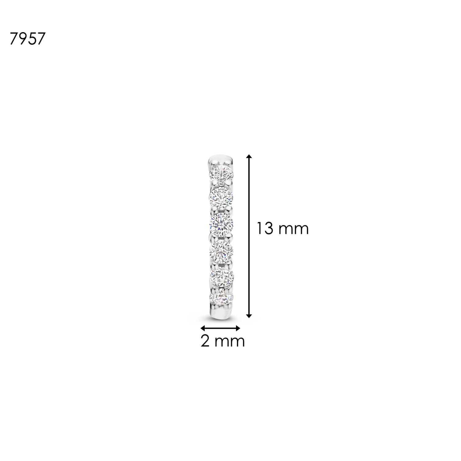 TI SENTO Kleine oorringen - 7957ZI