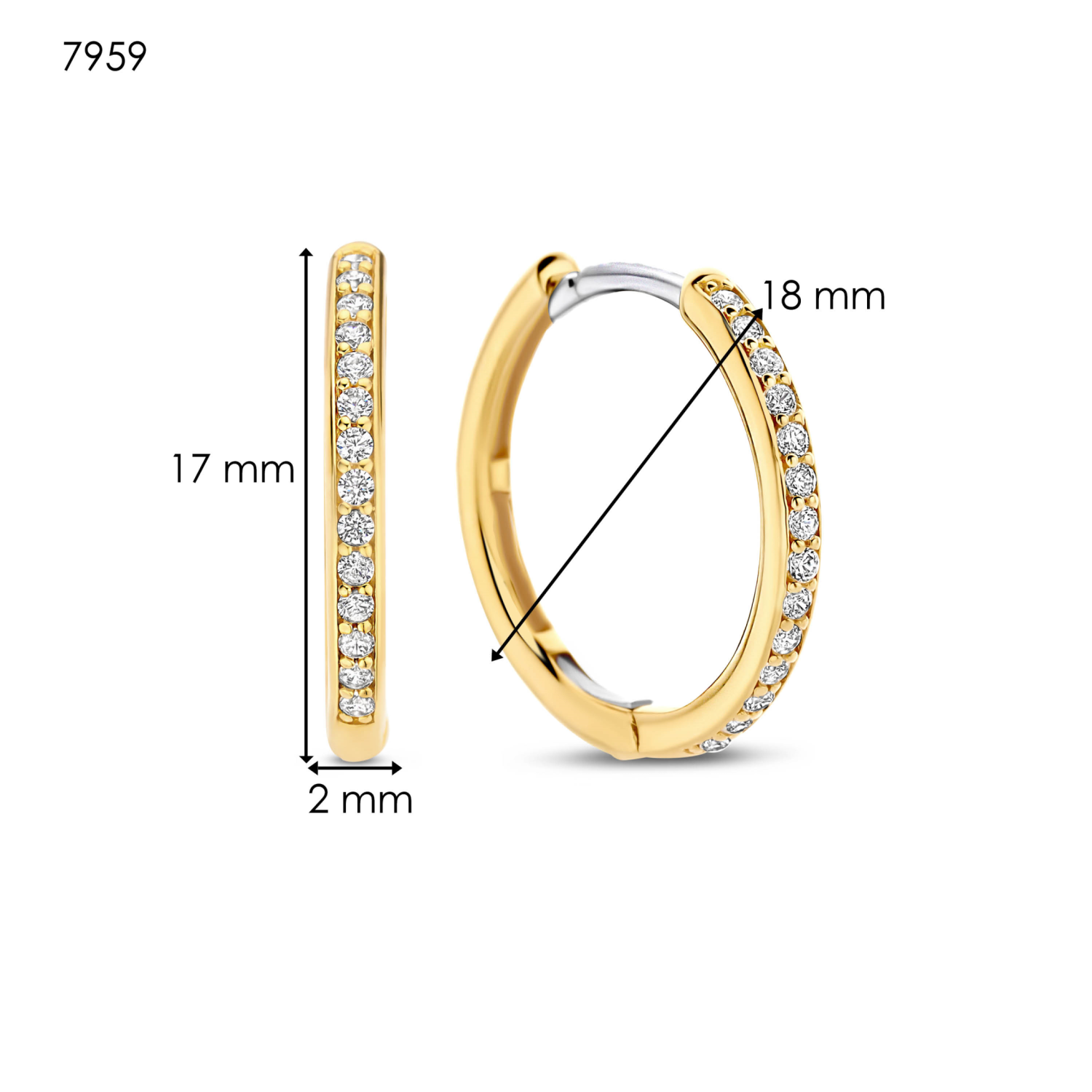TI SENTO OORBELLEN VERGULD 7959ZY