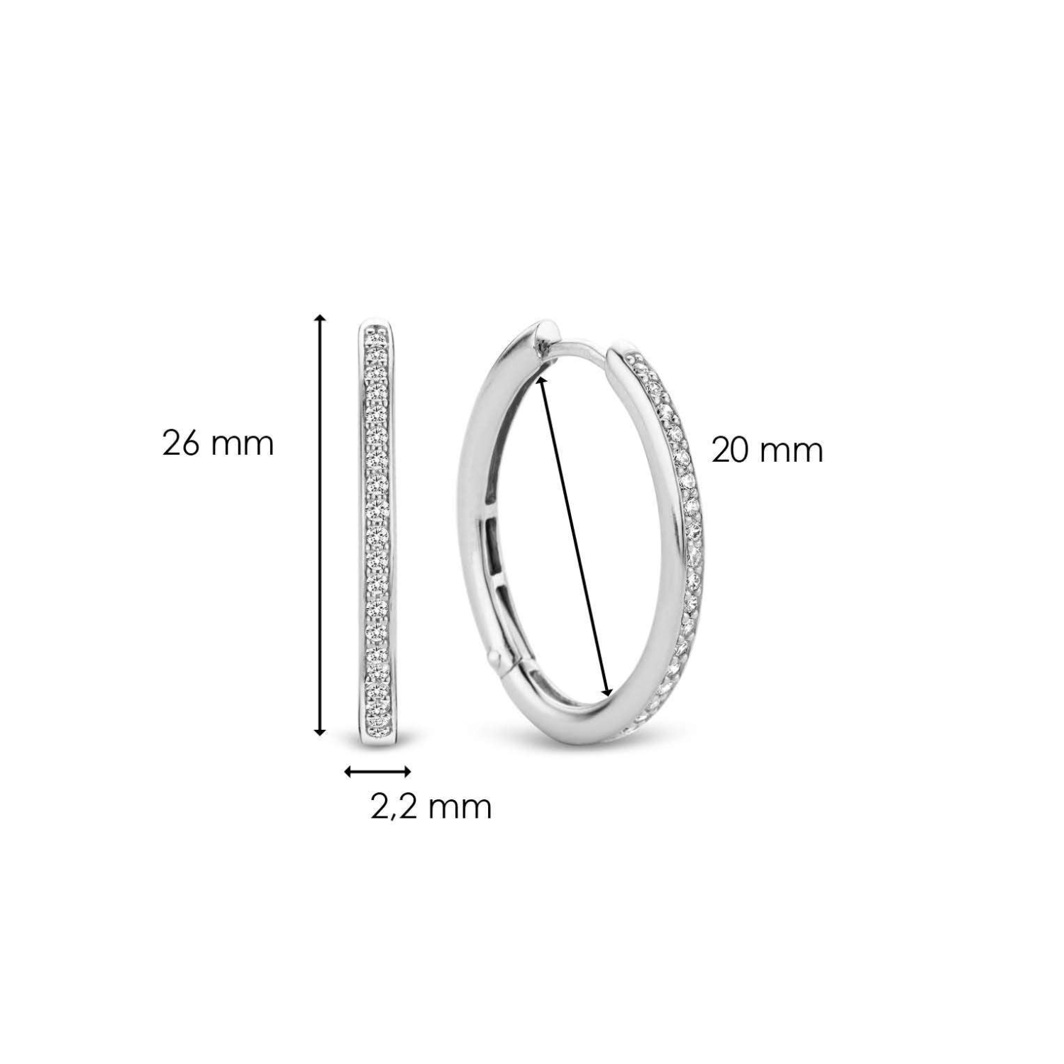TI SENTO Oversized oorringen - 7789ZI