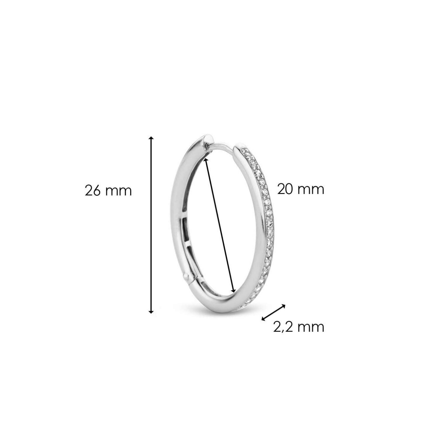TI SENTO Oversized oorringen - 7789ZI