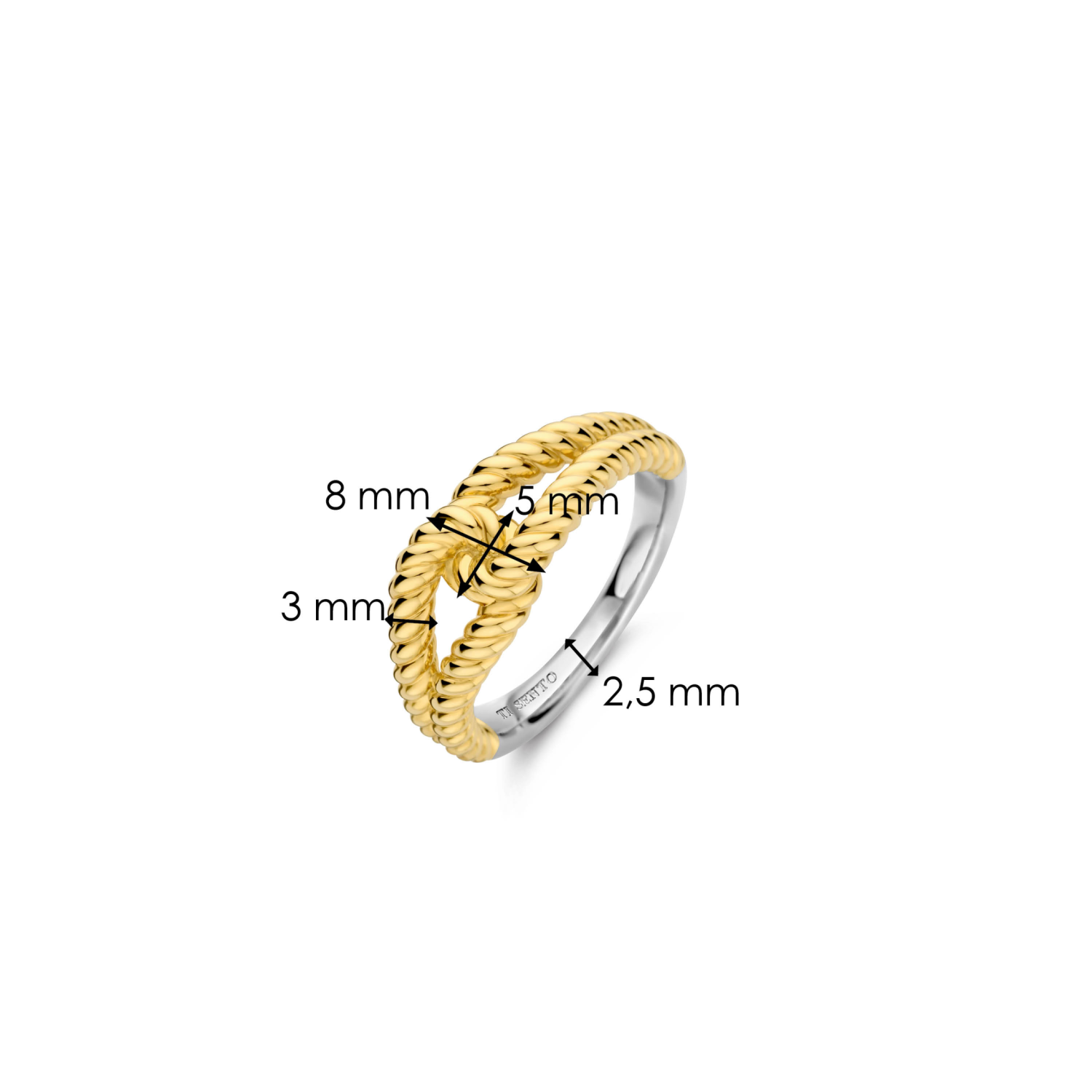 TI SENTO RING VERGULD 12323SY/56