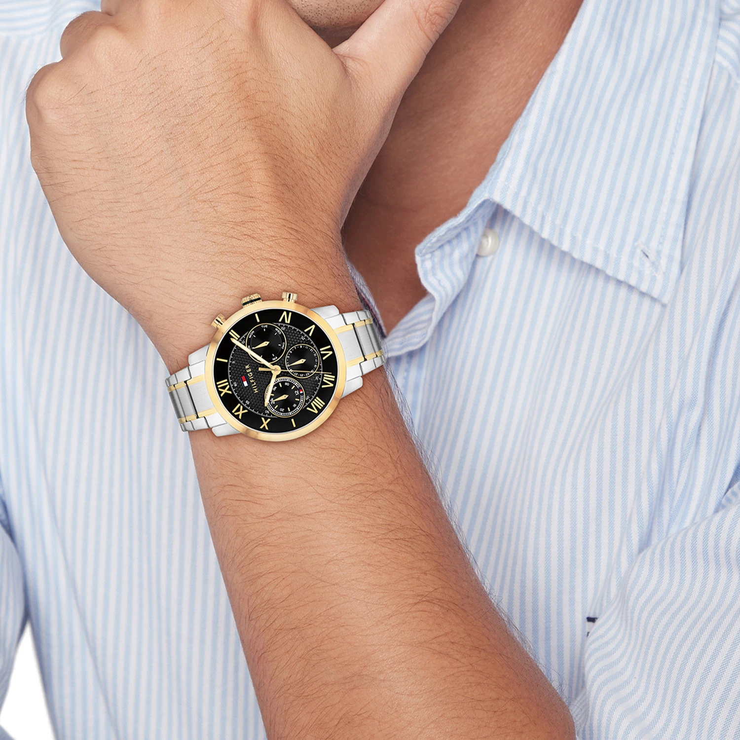 Tommy Hilfiger TH1710729 Horloge Heren Staal Bicolor 42mm