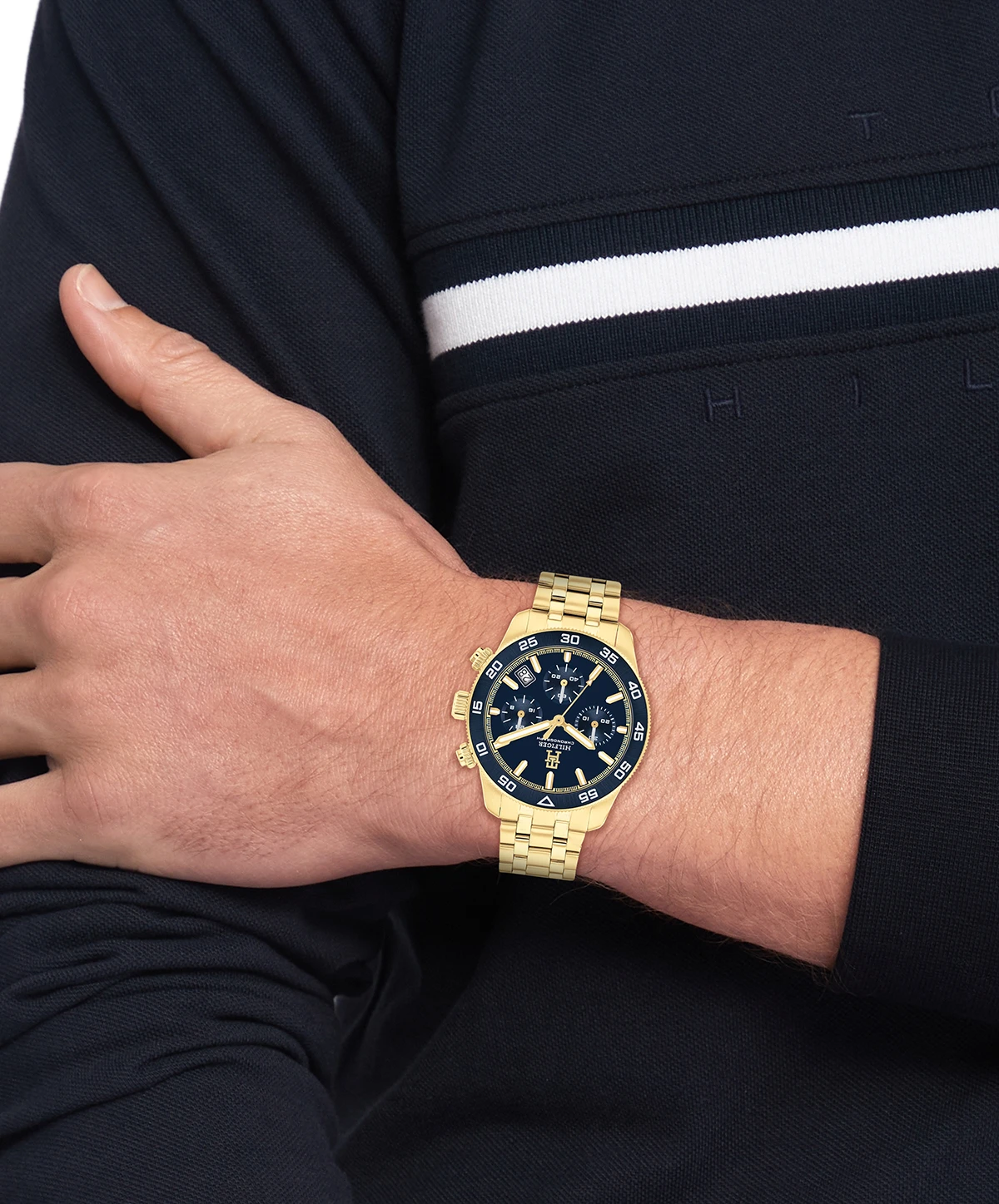 Tommy Hilfiger TH1792158 Horloge Heren Goudkleurig Chronograaf 41mm