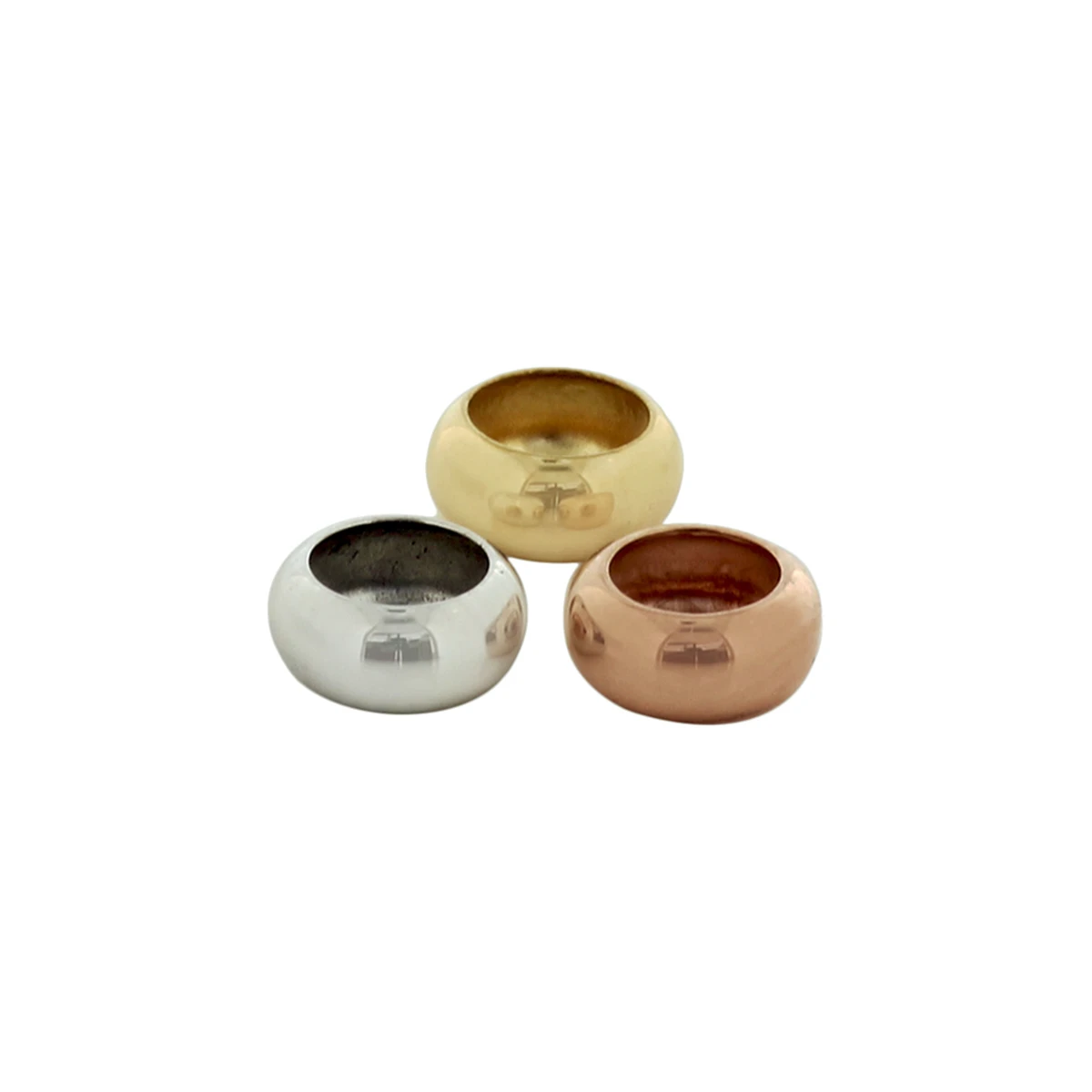 tricolor hanger ringetjes 14K tricolor goud