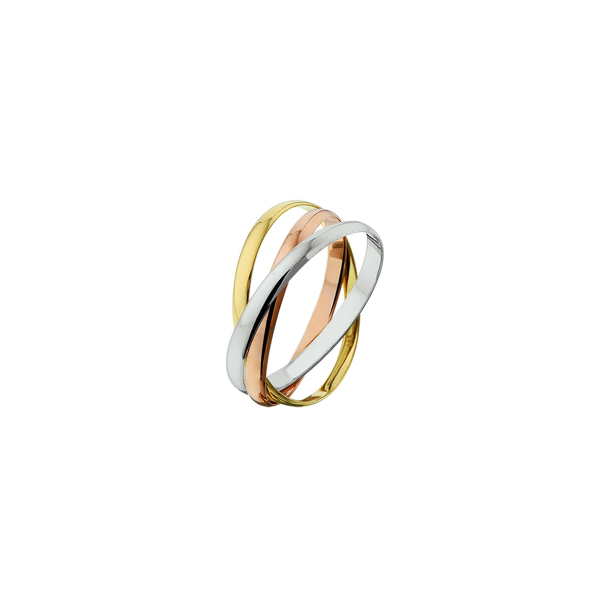 trinity ringen tricolor 14K tricolor goud