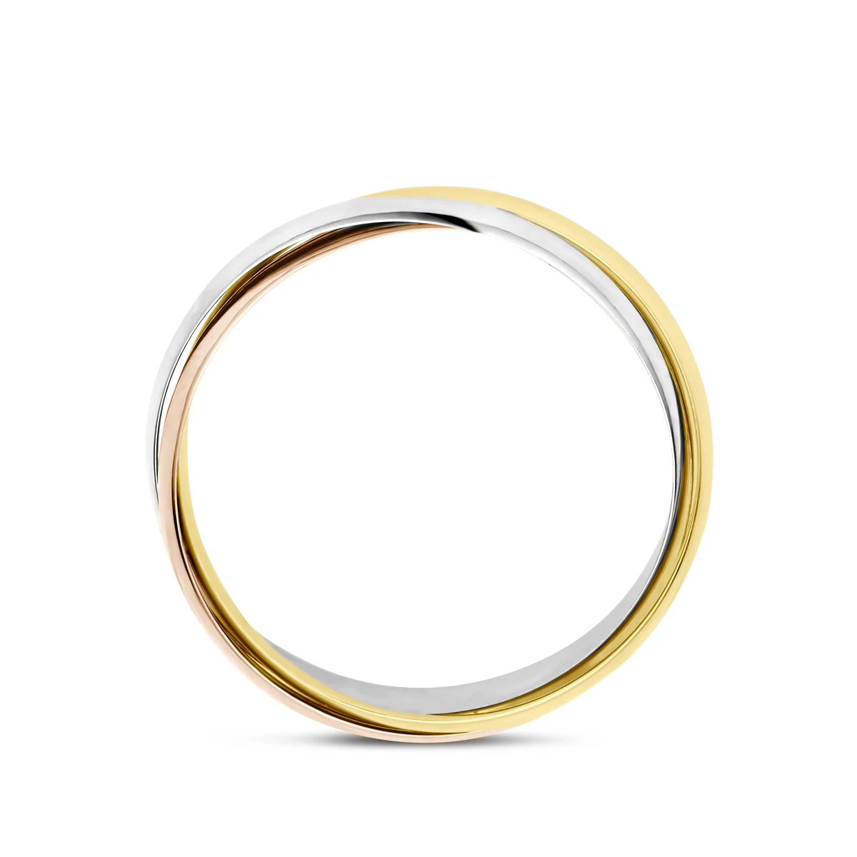 trinity ringen tricolor 14K tricolor goud