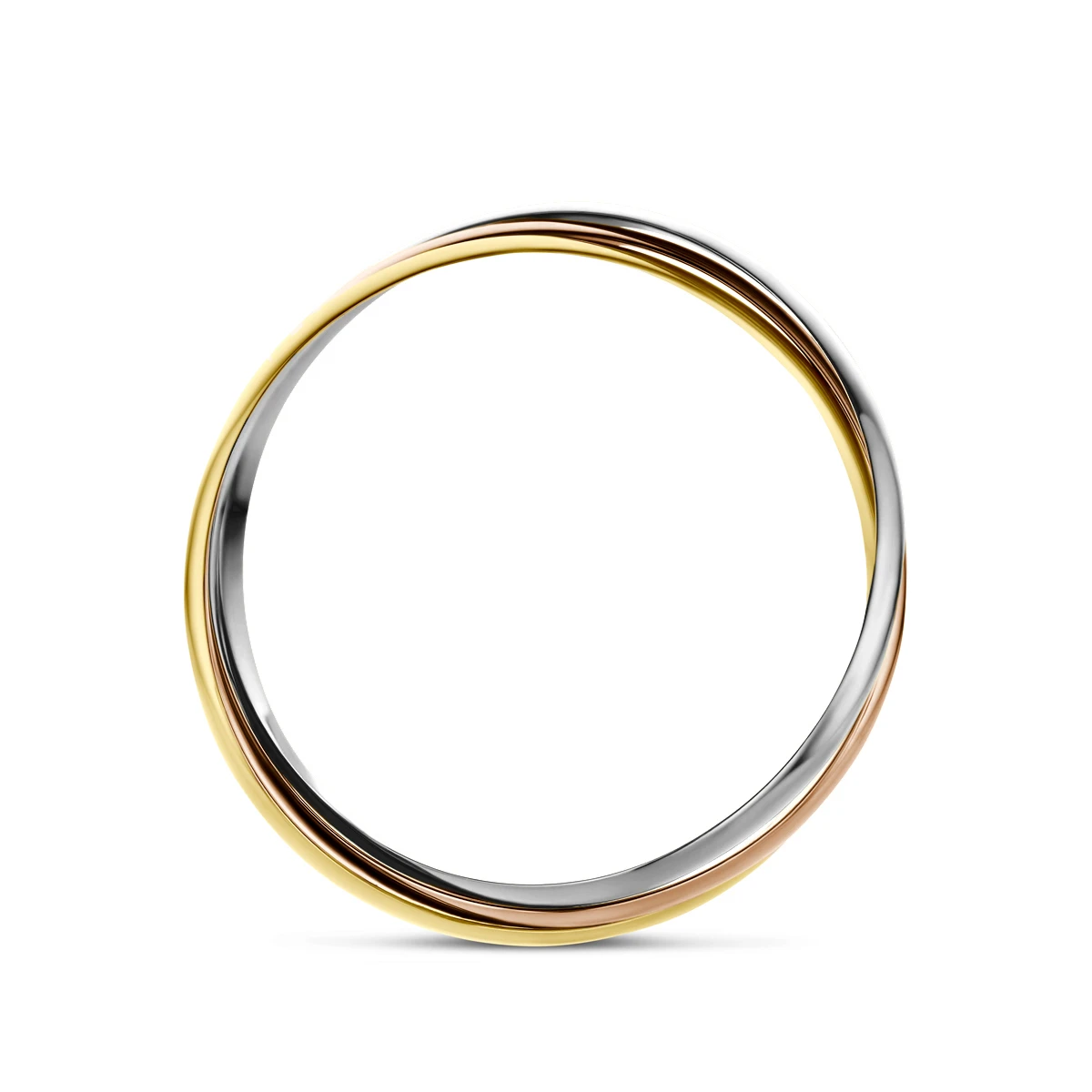 trinity ringen tricolor 14K tricolor goud
