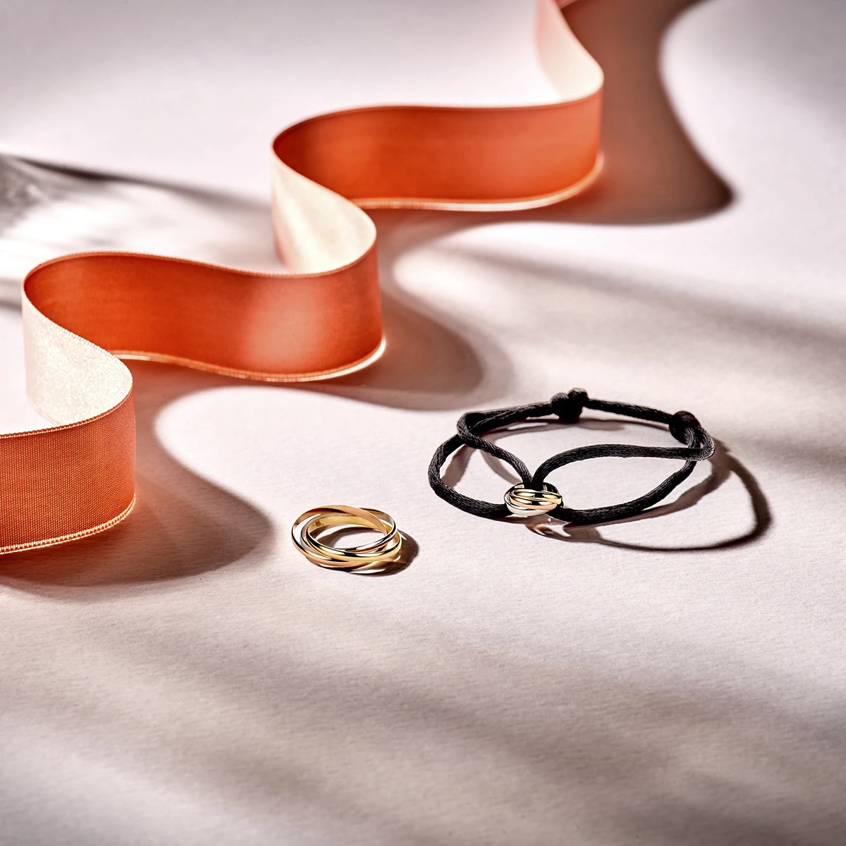 trinity ringen tricolor 14K tricolor goud