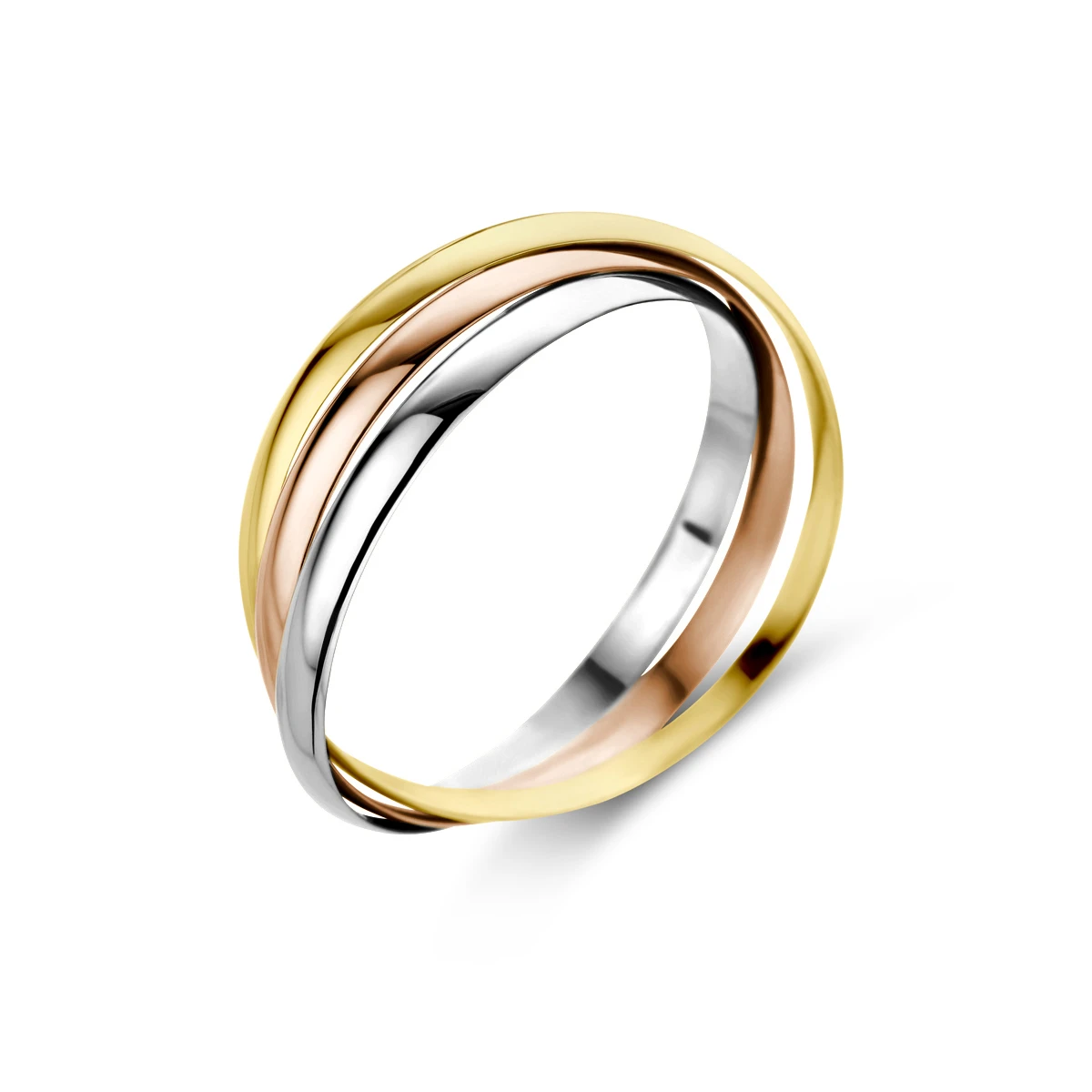 trinity ringen tricolor 14K tricolor goud