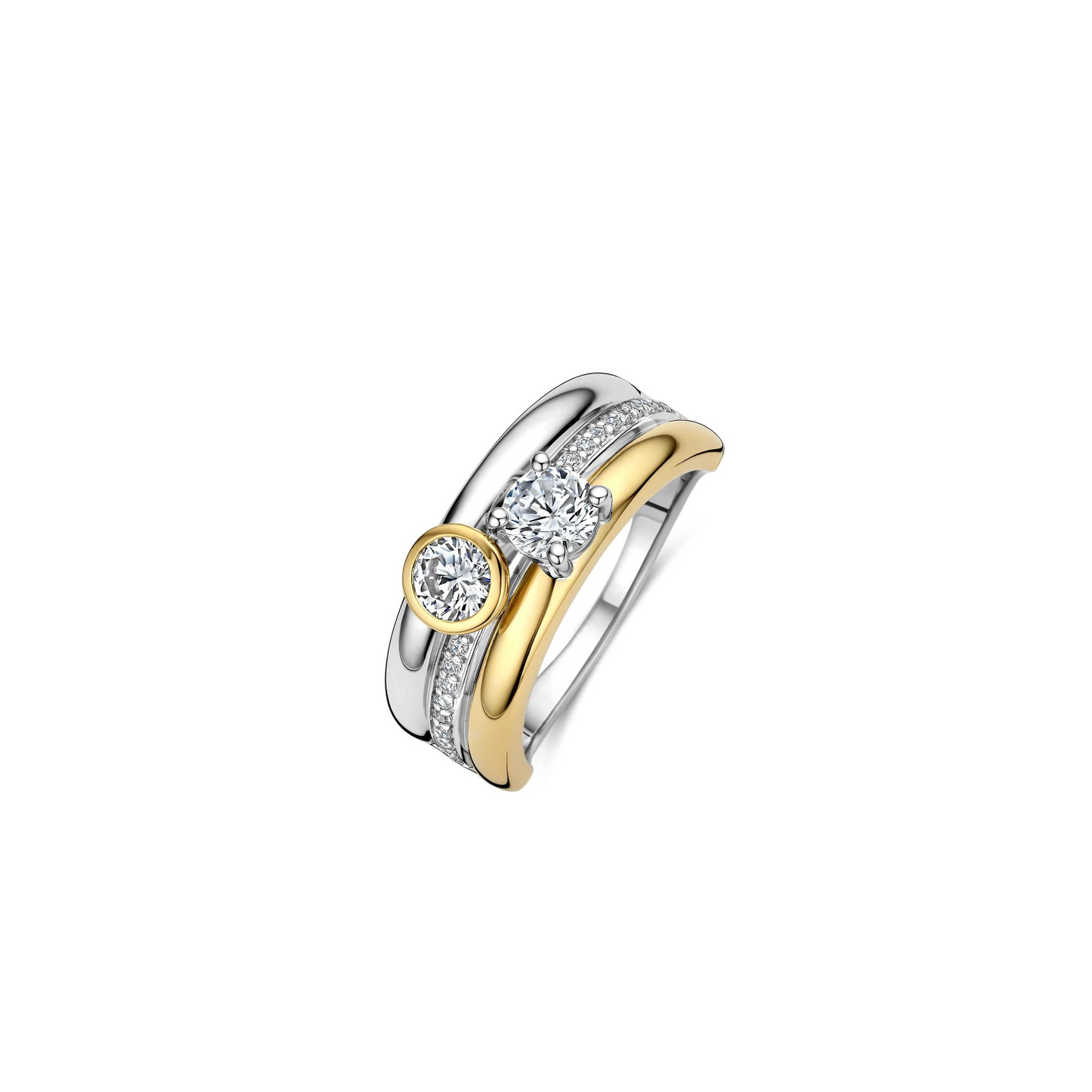 Triple Band Ronde Double Zirkonia Ring