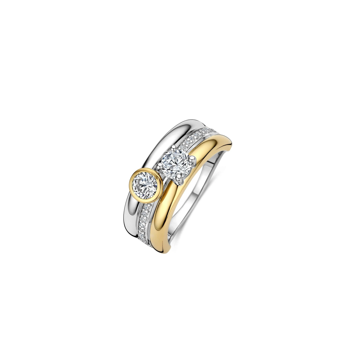 Triple Band Ronde Double Zirkonia Ring