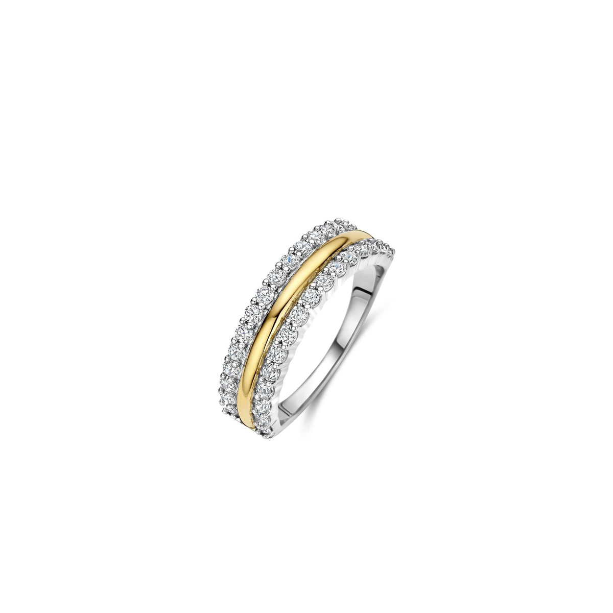 Triple Band Zirkonia Ring