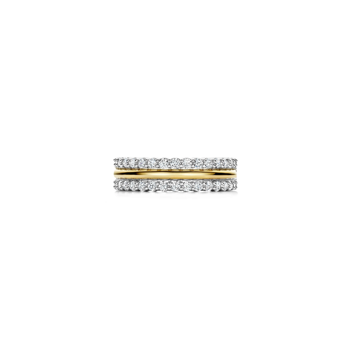 Triple Band Zirkonia Ring