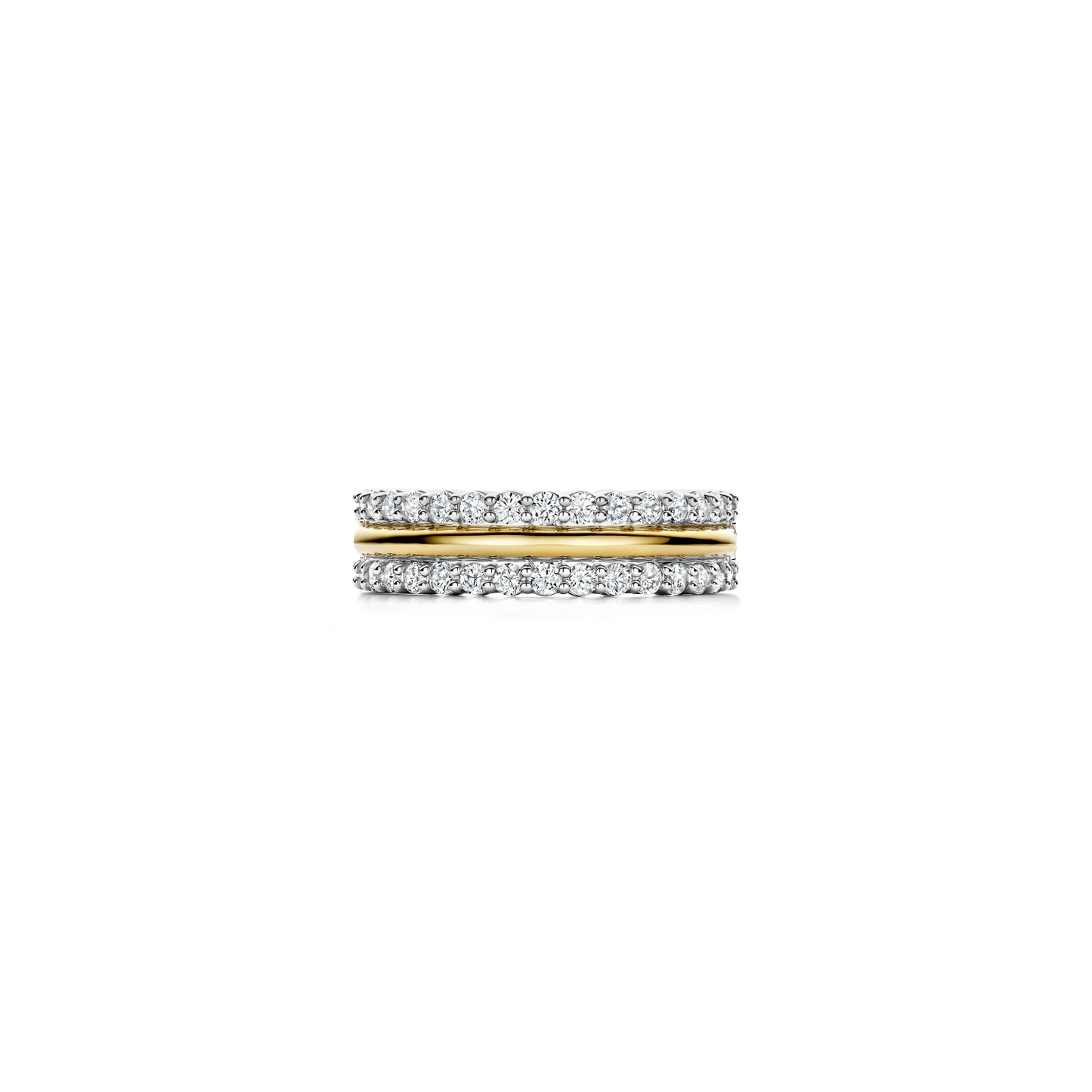 Triple Band Zirkonia Ring