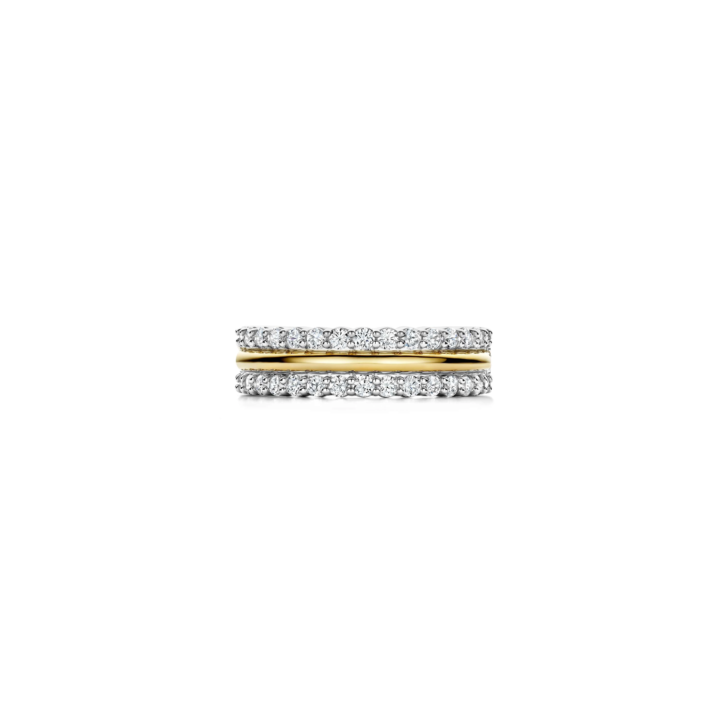 Triple Band Zirkonia Ring