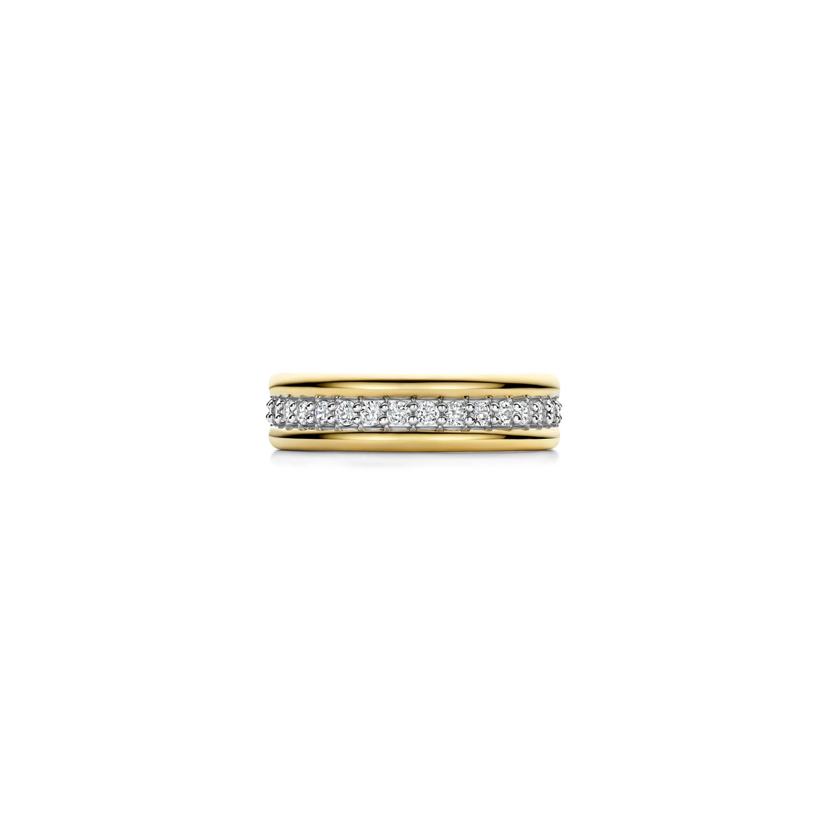 Triple Band Zirkonia Ring Goudkleurig