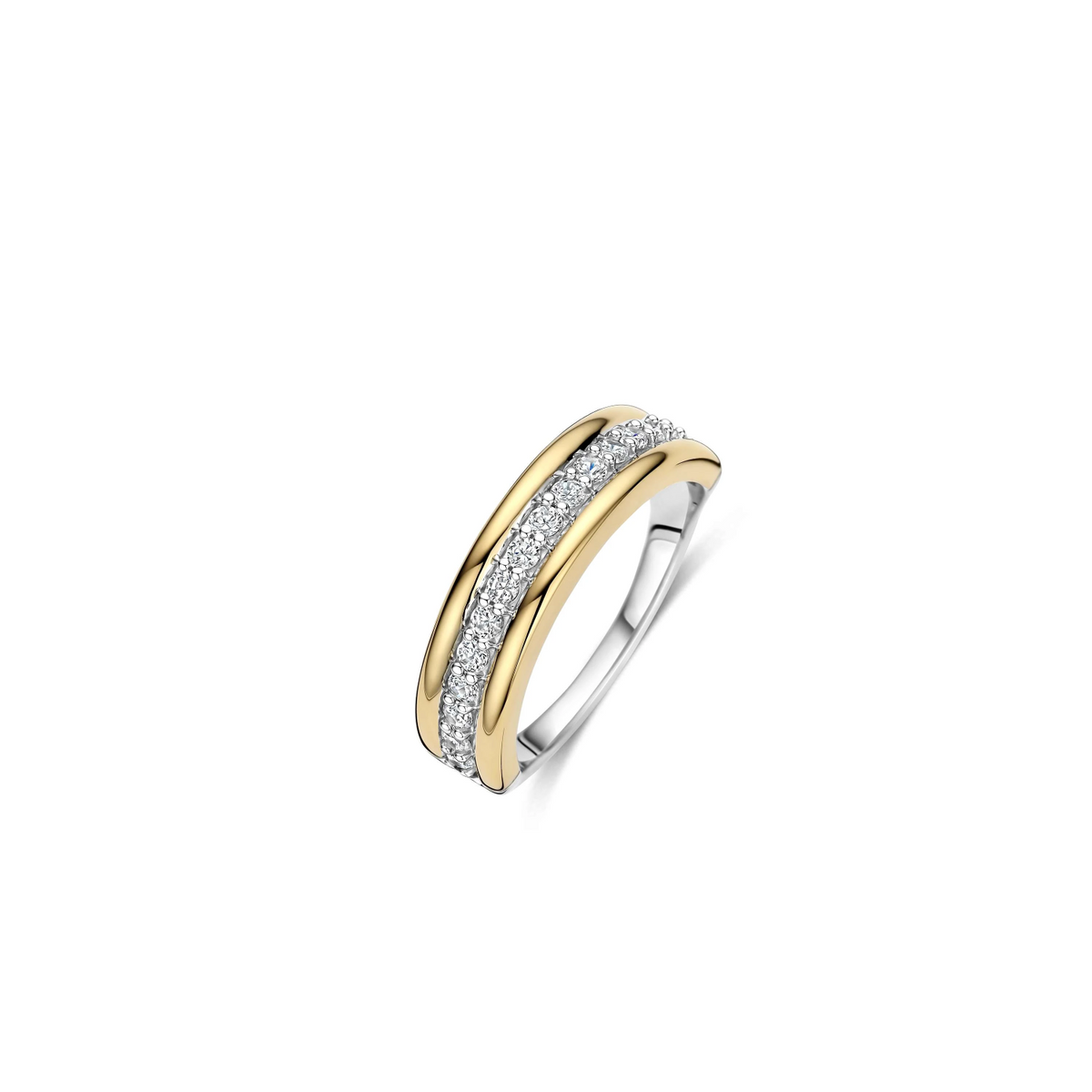 Triple Band Zirkonia Ring Goudkleurig