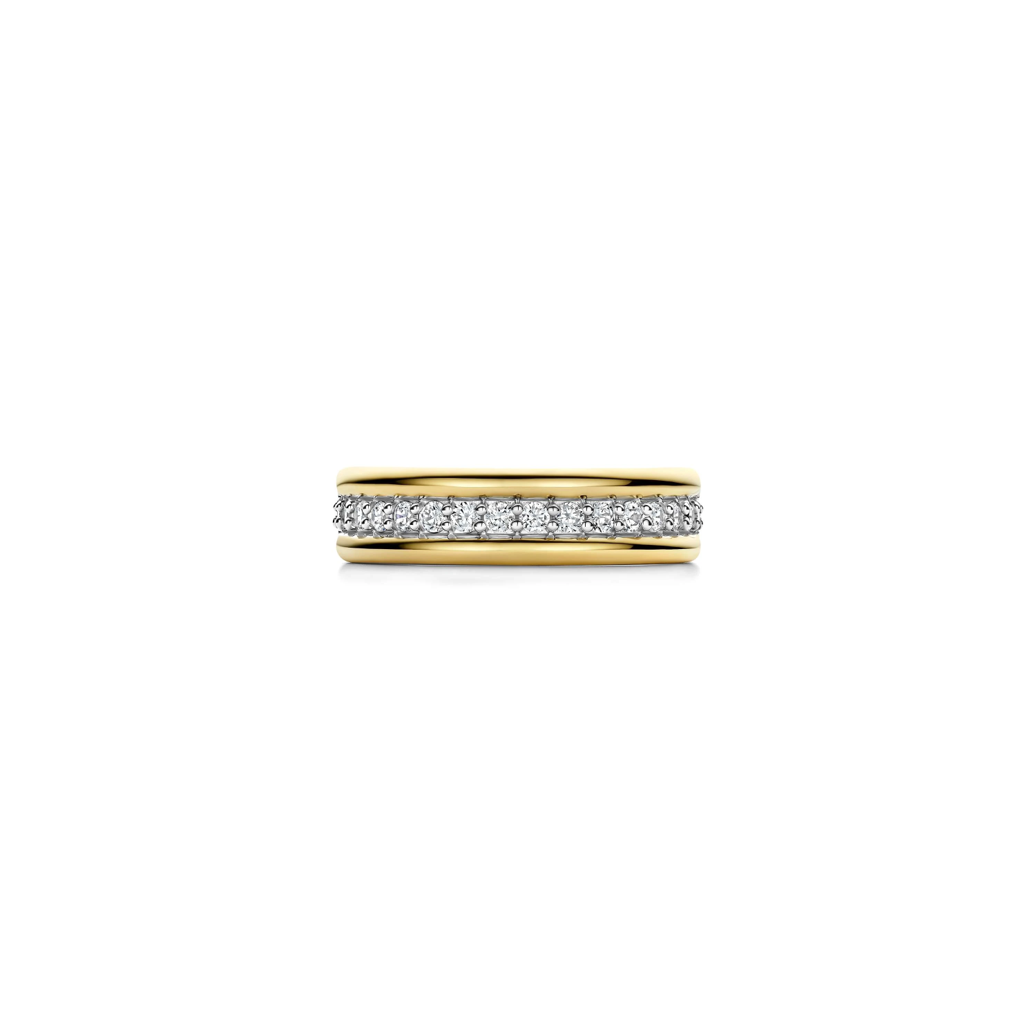 Triple Band Zirkonia Ring Goudkleurig