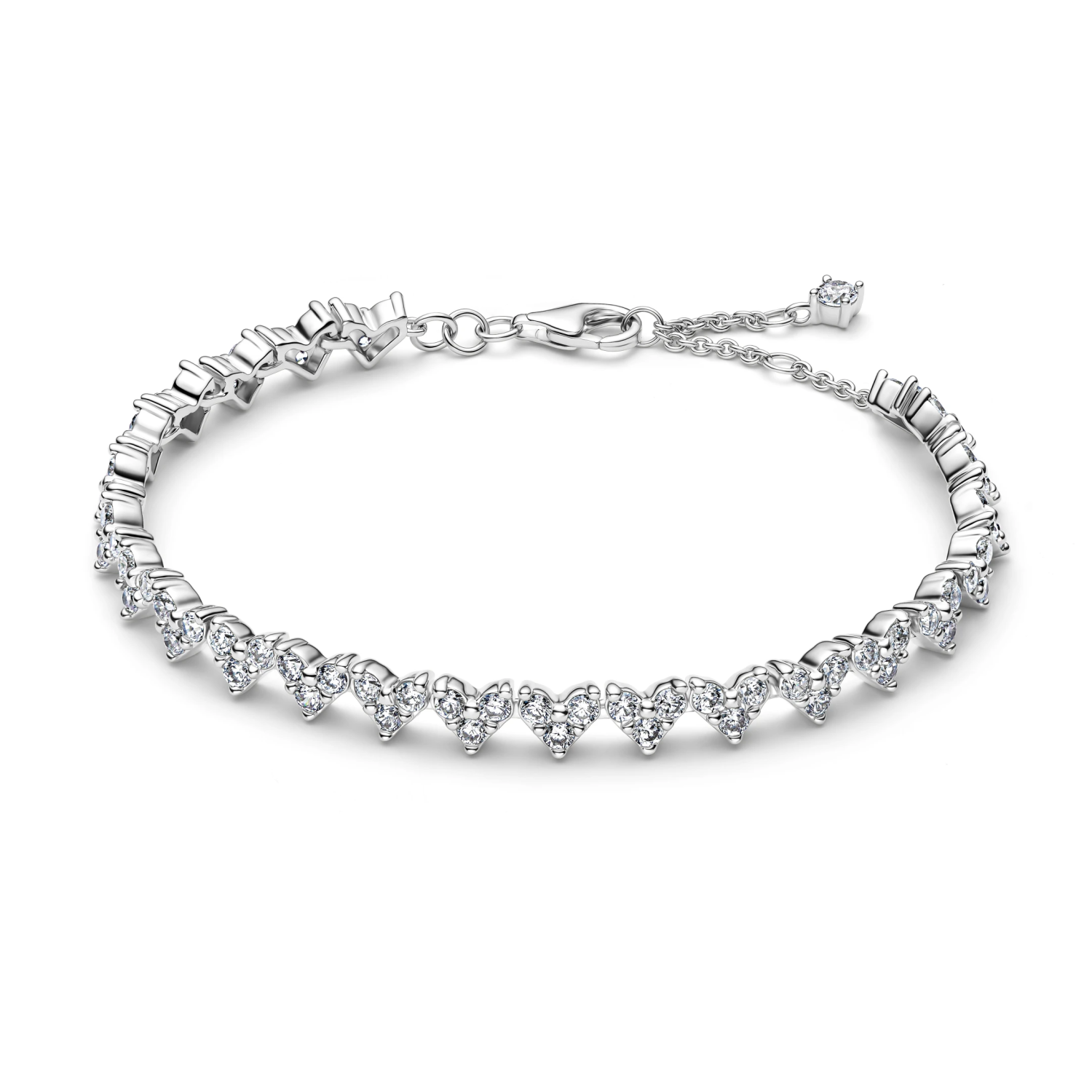 Tripple Steen Hart Armband