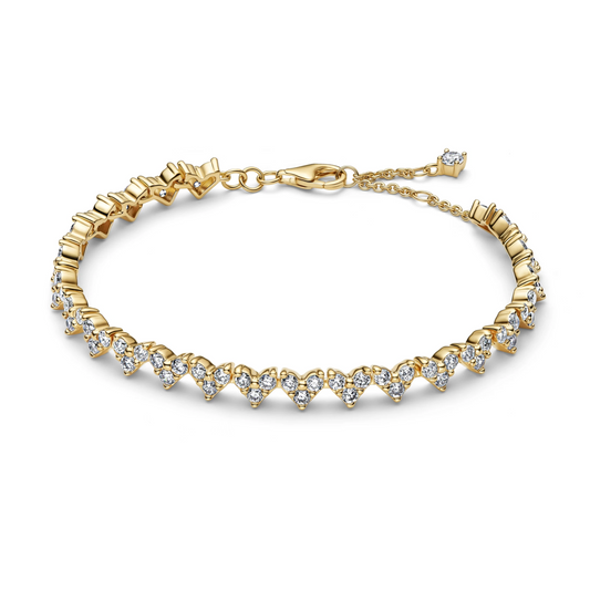 Tripple Steen Hart Armband