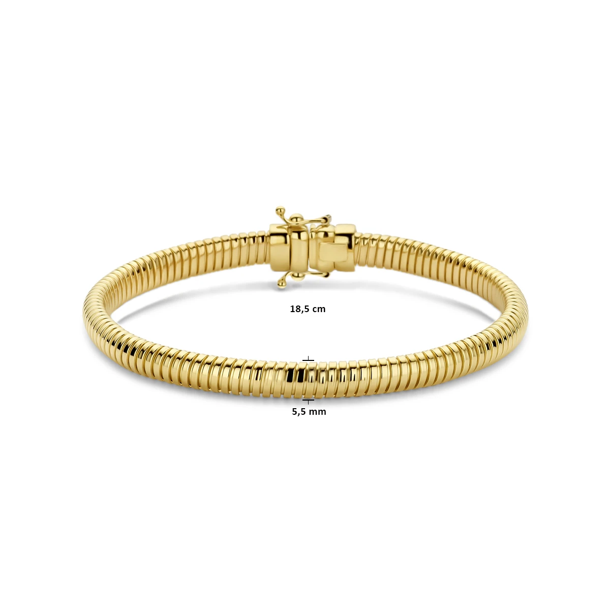 tubogas 5,5 mm 18,5 cm 14K geelgoud