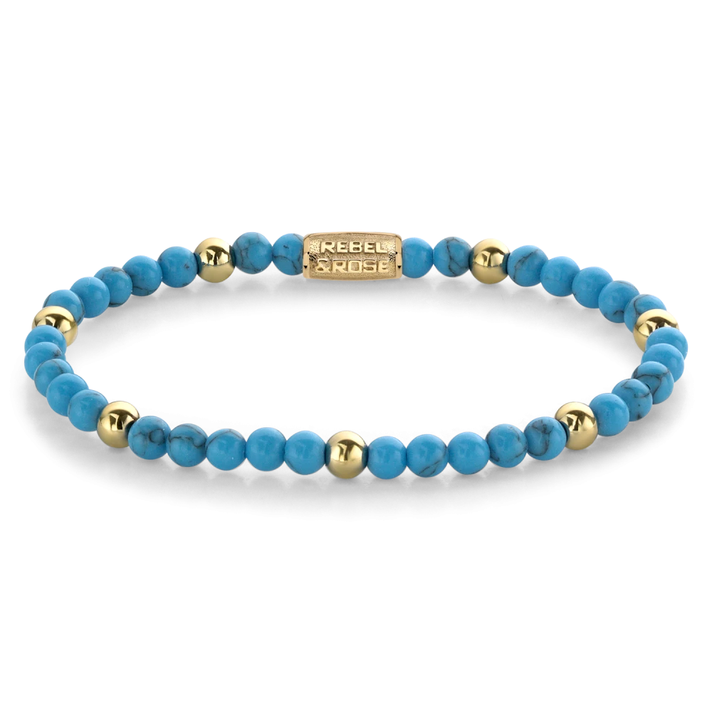 Turquoise Delight - Yellowgold ionplated - 4mm M --