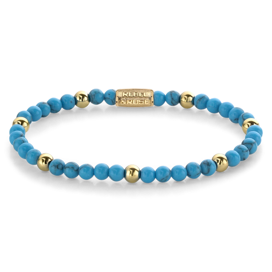 Turquoise Delight - Yellowgold ionplated - 4mm M --