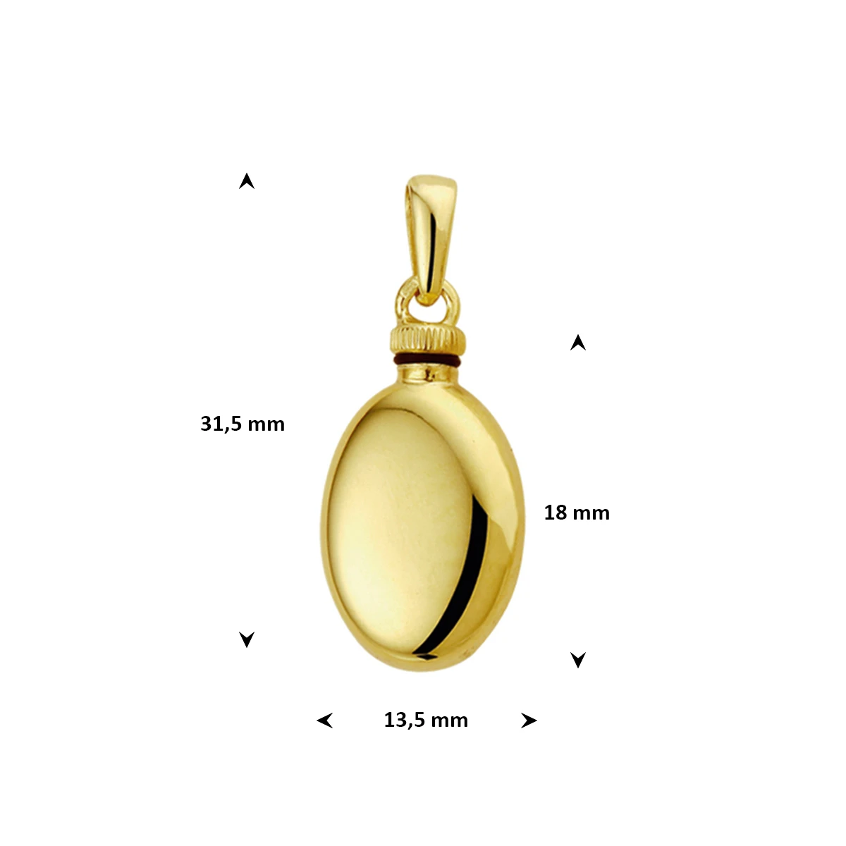 urnhanger 14K geelgoud