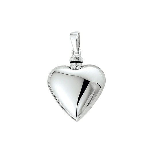 urnhanger hart 20,5 mm zilver gerhodineerd