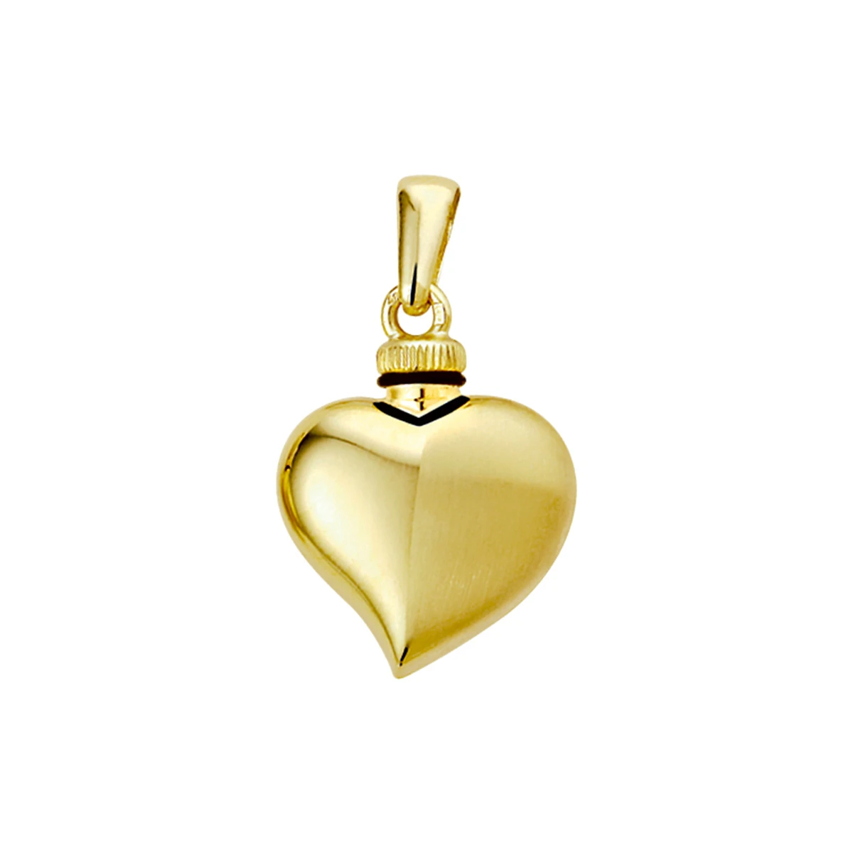 urnhanger hart poli/mat 16 mm 14K geelgoud