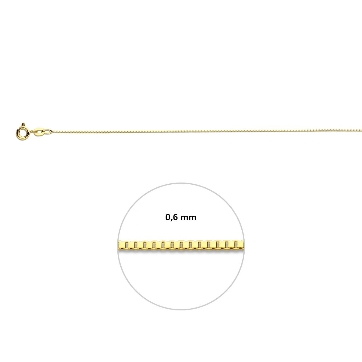 venetiaans 0,6 mm 14K geelgoud
