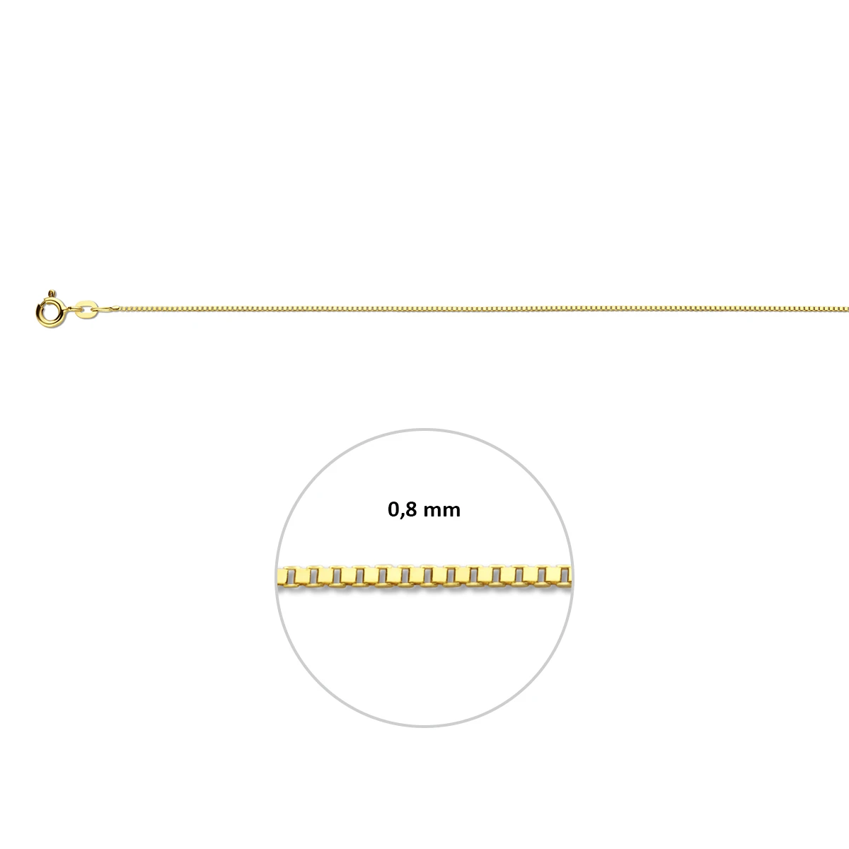 venetiaans 0,8 mm 14K geelgoud