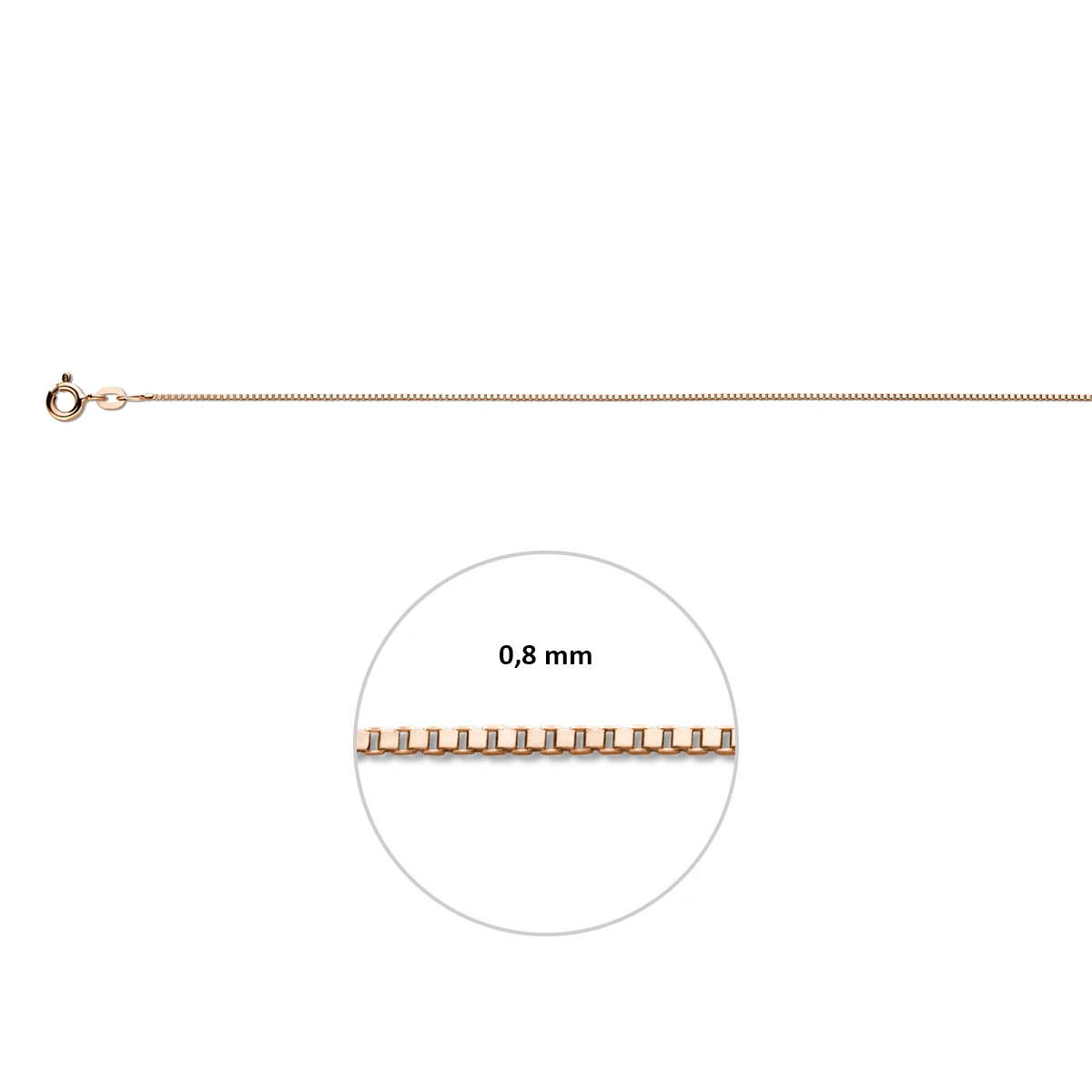 venetiaans 0,8 mm 14K roségoud