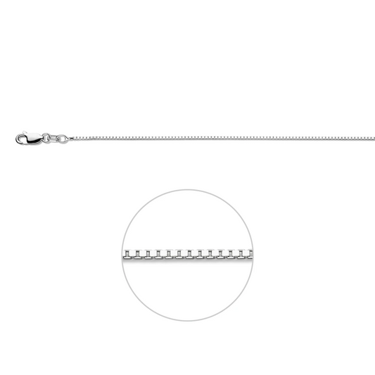 venetiaans 1,1 mm zilver wit
