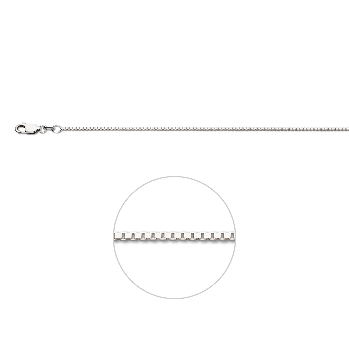 venetiaans 1,2 mm zilver gerhodineerd