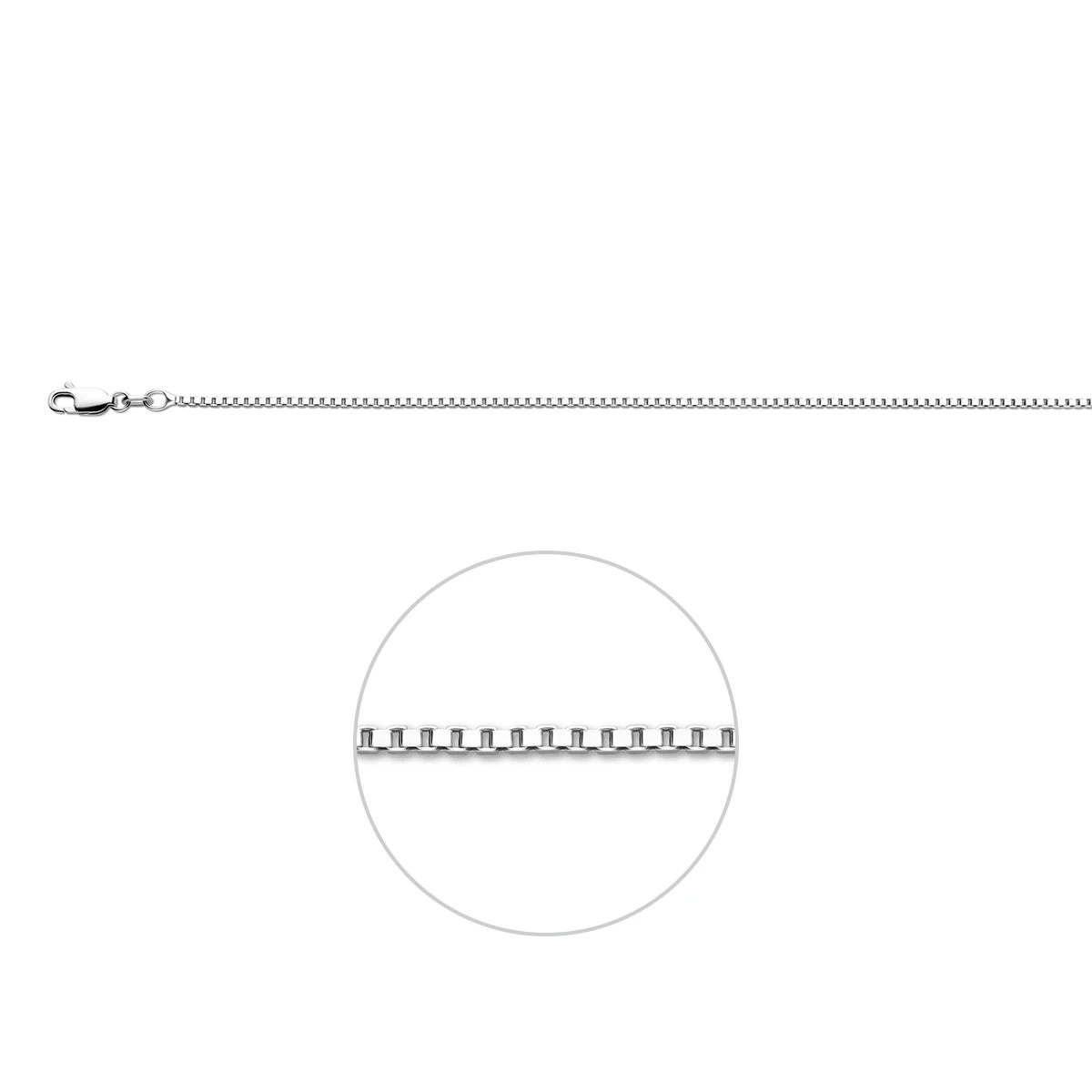 venetiaans 1,4 mm zilver gerhodineerd