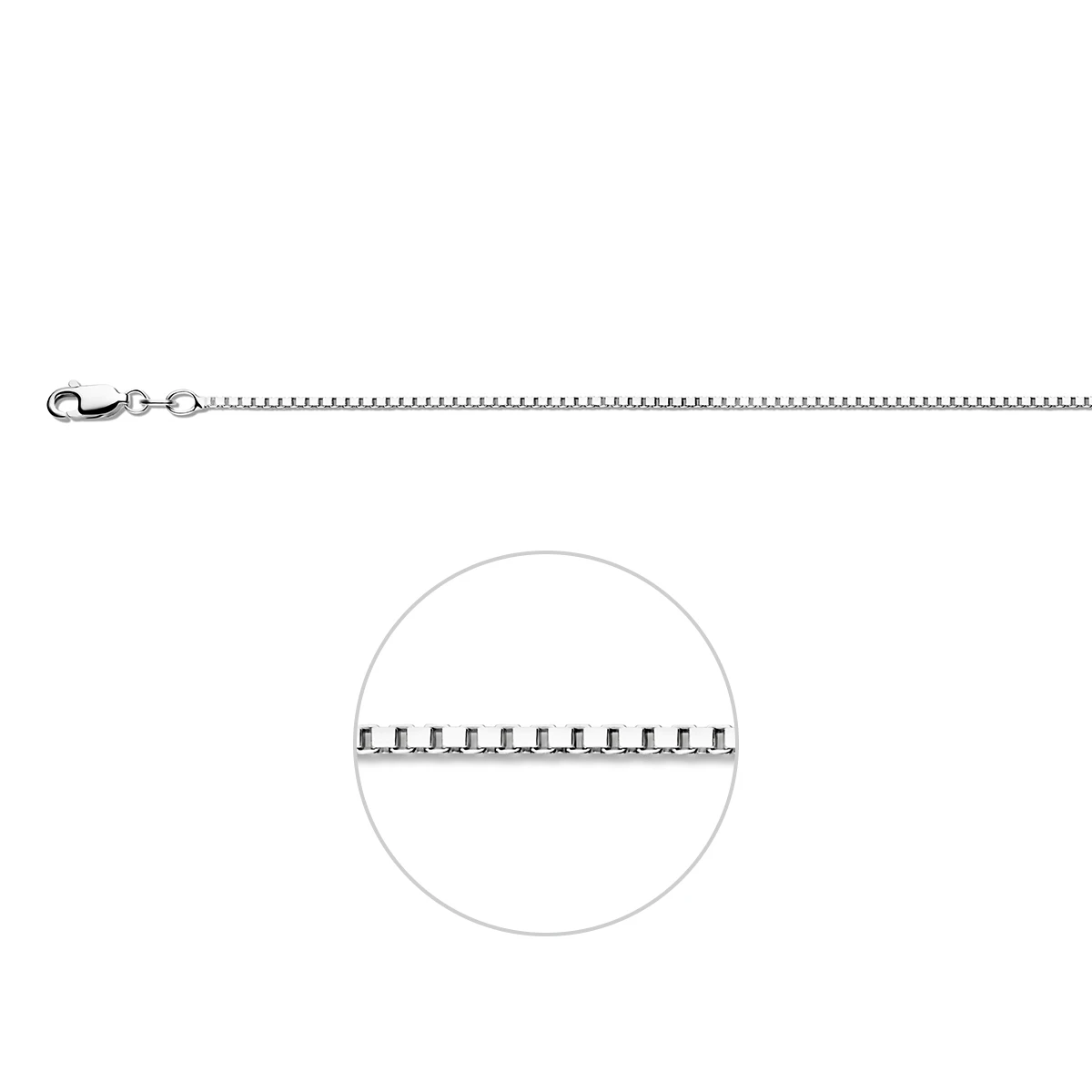 venetiaans 1,4 mm zilver wit