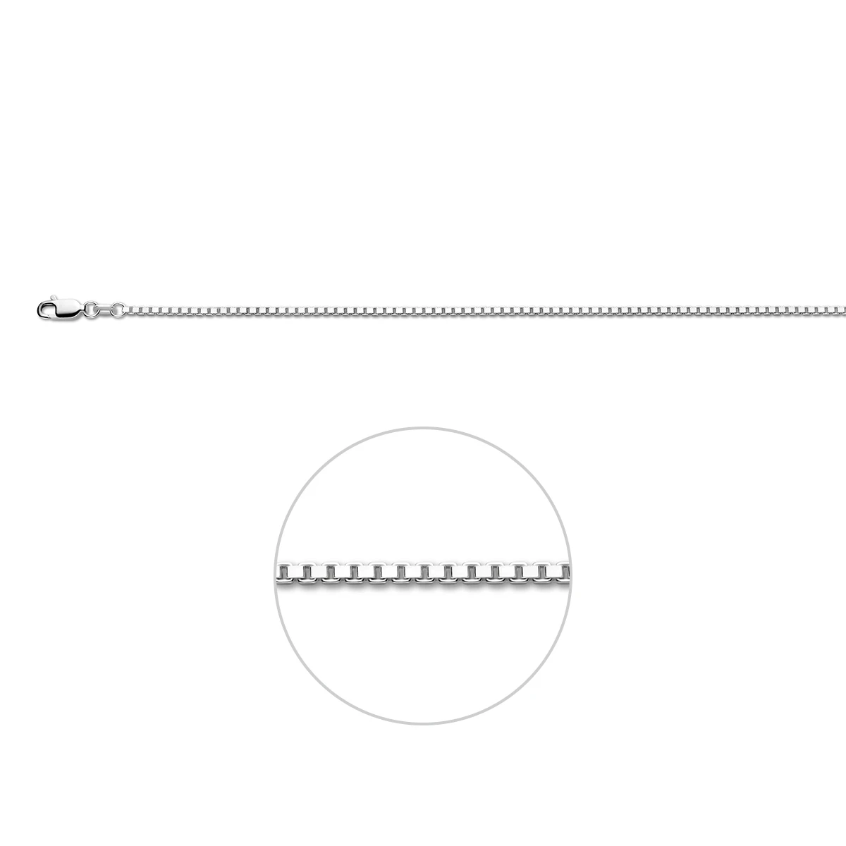 venetiaans 1,7 mm zilver wit