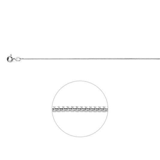 venetiaans bol 0,9 mm zilver wit