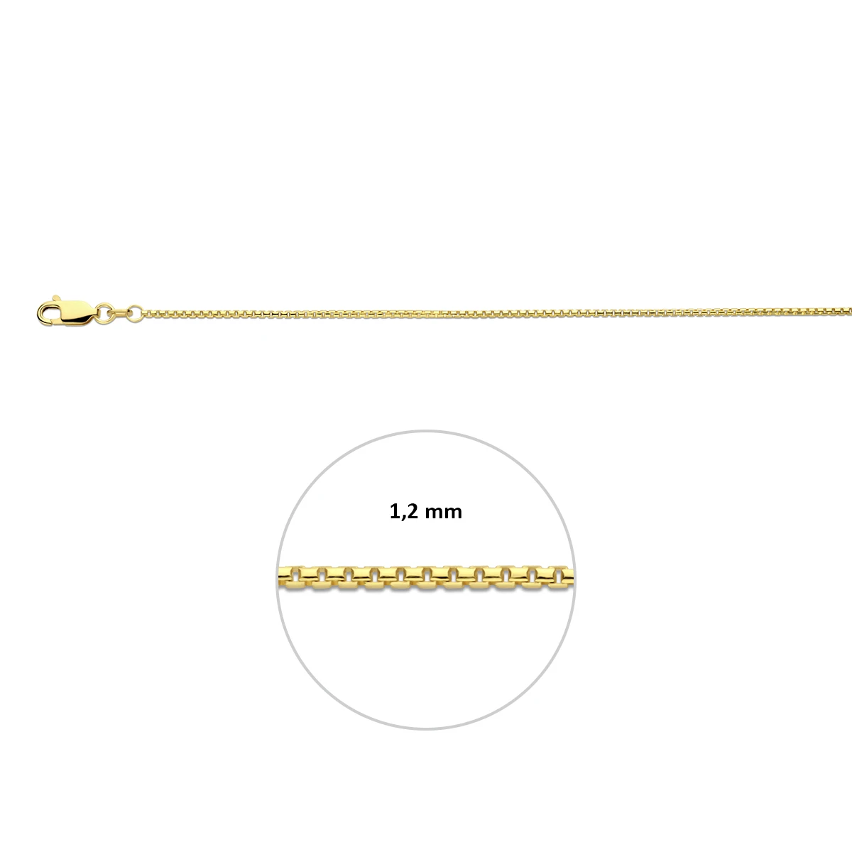 venetiaans bol 1,2 mm 14K geelgoud