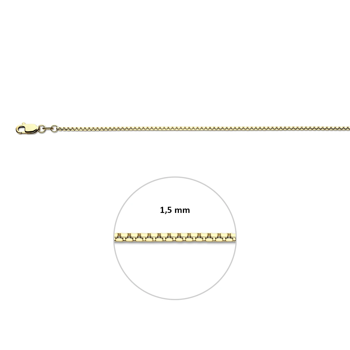 venetiaans bol 1,5 mm 14K geelgoud