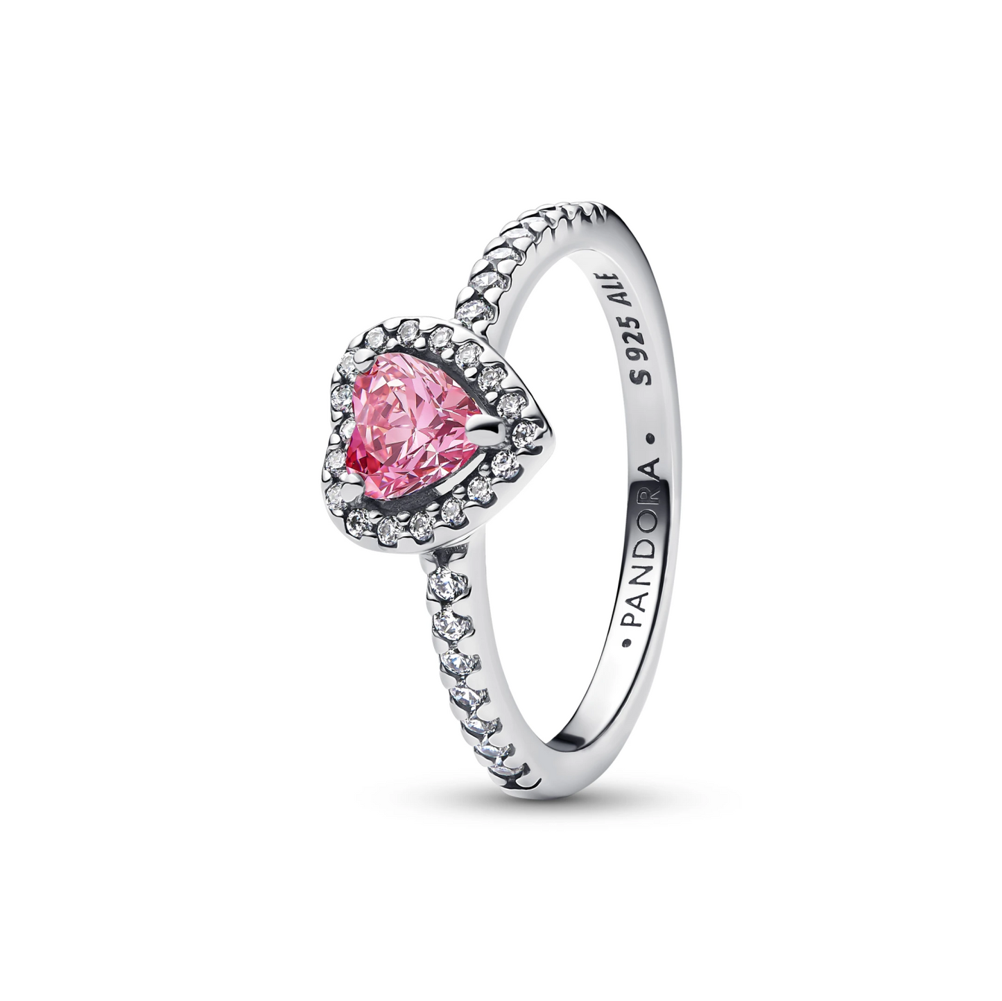 Verhoogd roze hartring