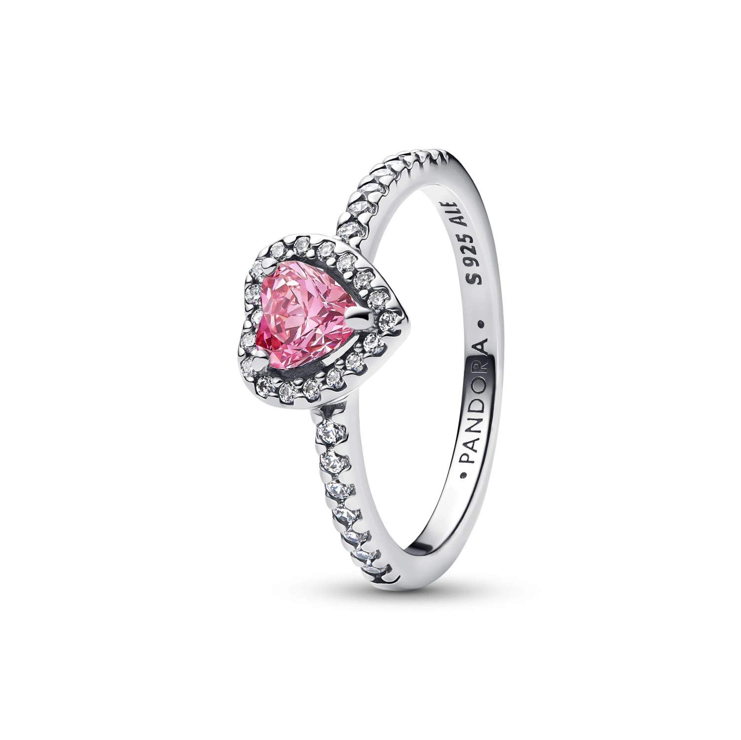 Verhoogd roze hartring