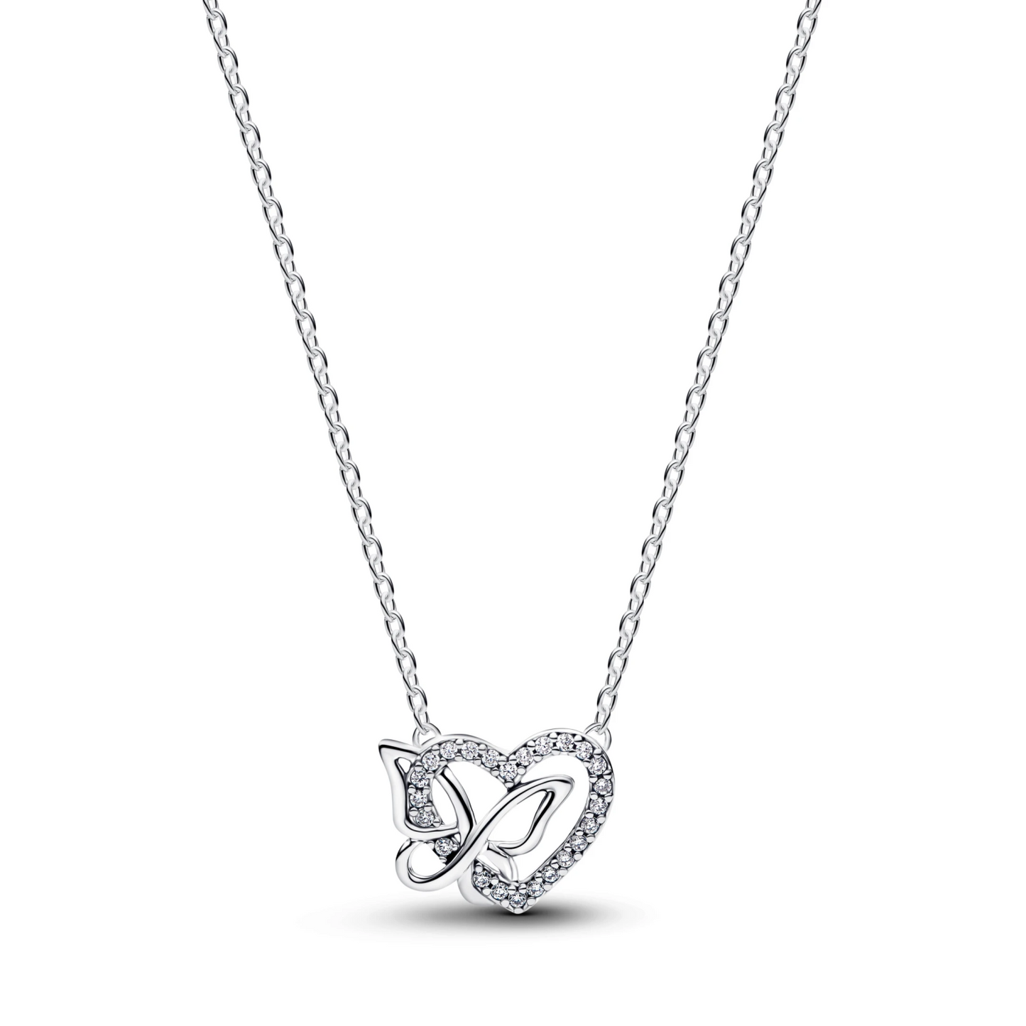 Verstrengeld Hart & Vlinder Ketting met Hanger